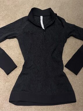 Lululemon Quarter-Zip Long Sleeve Pullover - Dark Charcoal/Black